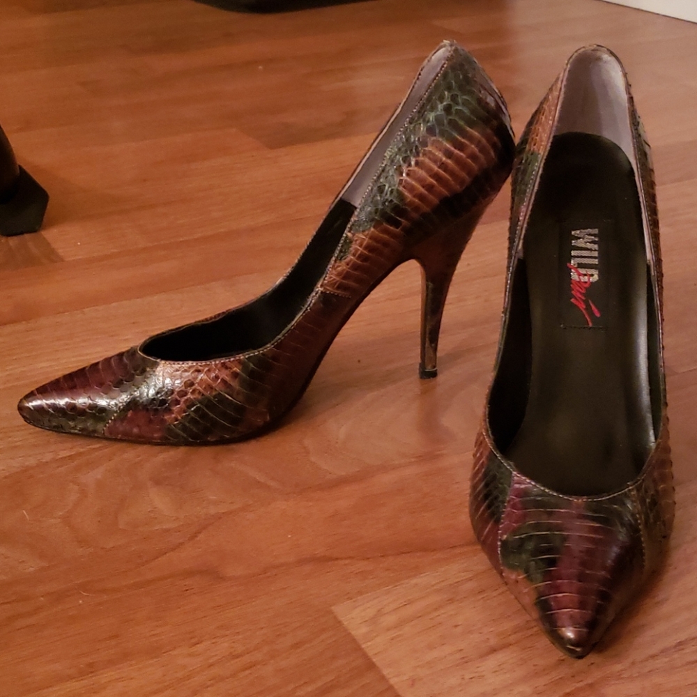 Wild Pair snake skin pumps